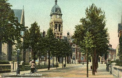 Eastbourne Town Hall postcard Eastbourne Town Hall postcard