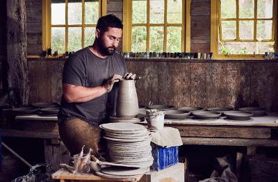 Daniel Martin, potter. Photo by Alun Callender Daniel Martin, potter. Photo by Alun Callender