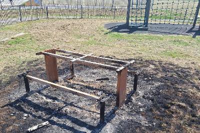 Burnt bench Burnt bench