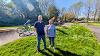 Image of Councillor Nick Kortalla-Bird and Councillor Maples at the new Landport Recreation Ground pumptrack.