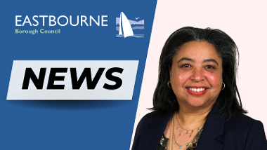 Photo of Cllr Williams with Eastbourne News Branding 