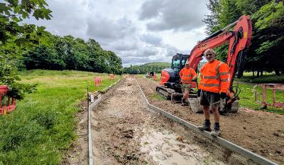 Malling Cycle path construction 